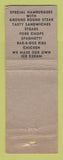 Matchbook Cover - Arthur's Snack Shop Chicago IL POOR STRIKER WEAR