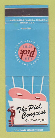 Matchbook Cover - Pick Congress Hotel Chicago IL
