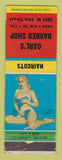 Matchbook Cover - Carl's Barber Shop Chicago? IL pinup CREASES