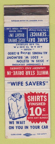 Matchbook Cover - White Star Laundry Cleaners Chicago IL