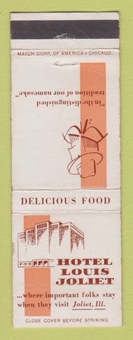 Matchbook Cover - Hotel Louis Joliet IL WEAR