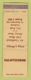 Matchbook Cover - Hawthorne Restaurant Chicago IL WEAR