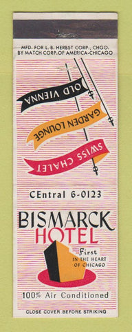 Matchbook Cover - Bismarck Hotel Chicago IL