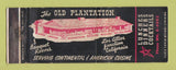 Matchbook Cover - Old Plantation Restaurant IL? WORN