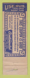 Matchbook Cover - Continental Clothes Store Chicago IL WORN Full Length