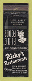 Matchbook Cover - Ricky's Restaurant Chicago IL WEAR