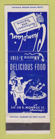 Matchbook Cover - Champlain Restaurant Chicago IL