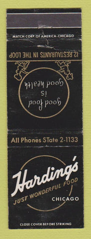 Matchbook Cover - Harding's Restaurant Chicago IL