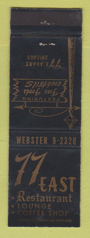Matchbook Cover - 77 East Restaurant Chicago IL WEAR