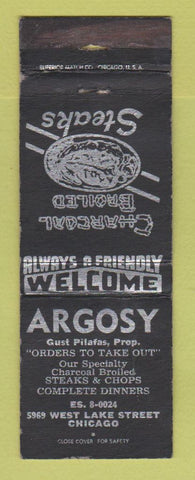Matchbook Cover - Argosy Chicago IL restaurant Gust Pilafas WEAR