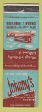 Matchbook Cover - Johnny's Restaurant Omaha NE WEAR