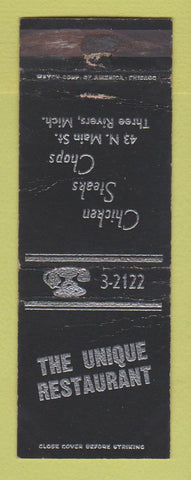 Matchbook Cover - Unique Restaurant Three Rivers MI WEAR