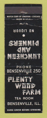 Matchbook Cover - Plenty Wood Farm Bensenville IL WEAR