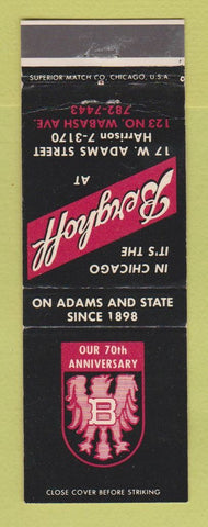 Matchbook Cover - Berghoff Restaurant Chicago IL 70th WEAR