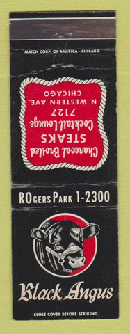 Matchbook Cover - Black Angus Restaurant Chicago IL