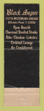 Matchbook Cover - Black Angus Restaurant Chicago IL