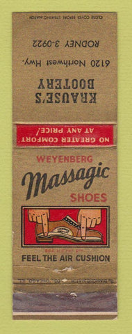 Matchbook Cover - Massagic Shoes Krause's Bootery #2