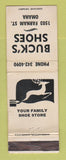 Matchbook Cover - Buck's Shoes Omaha NE WEAR