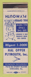 Matchbook Cover - Hal Opper Plymouth Chicago IL