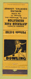 Matchbook Cover - Jefferson Park Bowling Chicago IL girlie POOR STRIKER
