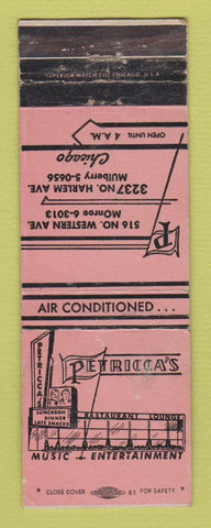 Matchbook Cover - Petricca's Restaurant Chicago IL WEAR