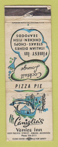 Matchbook Cover - Caniglia's Venice Inn Omaha NE WORN