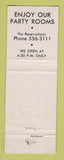 Matchbook Cover - Caniglia's Venice Inn Omaha NE WORN