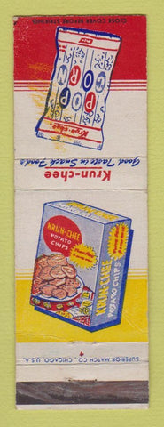 Matchbook Cover - Popcorn Krun Chee Potatoe Chips WEAR
