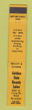 Matchbook Cover - Golden Halo Beauty Salon Chicago IL 10 Strike