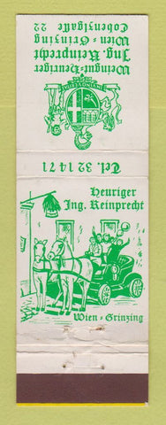 Matchbook Cover - Weingut Heuriger Ing Keinprecht Cobenzlgasse Australia WEAR