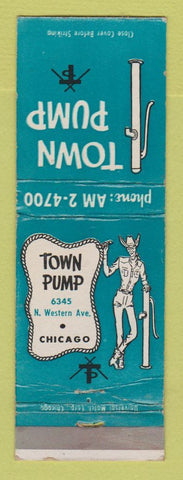 Matchbook Cover - Town Pump Chicago IL WORN
