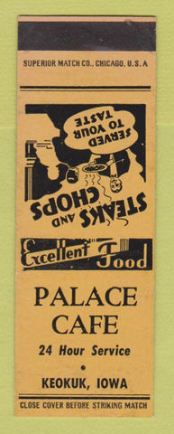 Matchbook Cover - Palace Cafe Keokuk IA SAMPLE