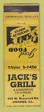Matchbook Cover - Jack's Grill Chicago IL WORN