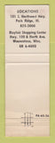Matchbook Cover - Pan Dee's Restaurants Park Ridge IL Wauwatosa WI WEAR