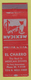 Matchbook Cover - El Charro Mexican Restaurant Chicago IL