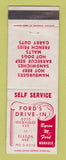 Matchbook Cover - Ford's Drive In Chicago IL hamburgers WEAR