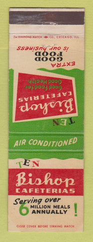 Matchbook Cover - Bishop Cafeterias Lincoln Omaha NE Des Moines WEAR