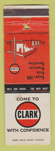 Matchbook Cover - Clark oil gas PAPER LOSS