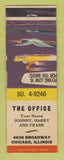 Matchbook Cover - The Office Chicago IL Bar? BACK WEAR
