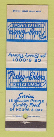 Matchbook Cover - Pixley and Ehlers Restaurants Chicago IL