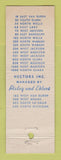 Matchbook Cover - Pixley and Ehlers Restaurants Chicago IL