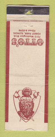 Matchbook Cover - Otto's Forest Park IL POOR STRIKER WORN