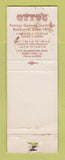 Matchbook Cover - Otto's Forest Park IL POOR STRIKER WORN