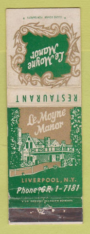 Matchbook Cover - Le Moyne Manor Liverpool NY WEAR