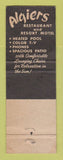 Matchbook Cover - Algiers Restaurant Redwood City CA WEAR