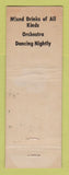 Matchbook Cover - 8 O'Clock Club Urbana IL WEAR