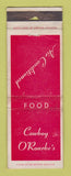 Matchbook Cover - Cowboy O'Rourke's Restaurant Chicago IL POOR STRIKER