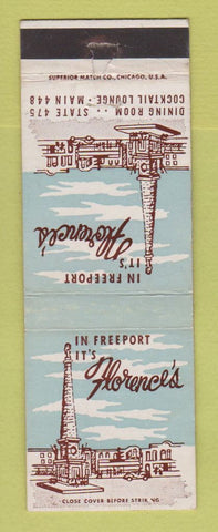 Matchbook Cover - Florence's Restaurant Freeport IL WEAR