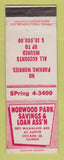 Matchbook Cover - Norwood Park Savings and Loan Chicago IL