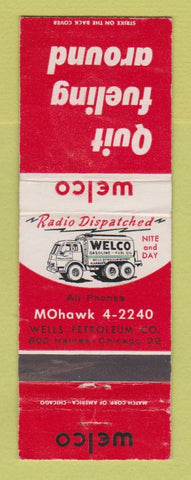 Matchbook Cover - Welco oil gas delivery Chicago IL
